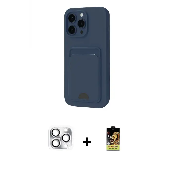 ieg™ iPhone 16 Pro Max Kılıf Vadi Çizgi Prime - Siyah Buffer Cam Ekran Koruyucu + Pers Alüminyum Kamera Lens - GS
