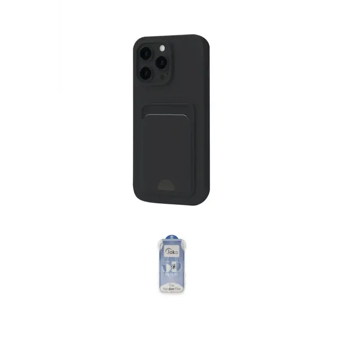 ieg™ iPhone 16 Pro Max Kılıf Vadi Çizgi Prime - Siyah Joko Magic 5D Cam