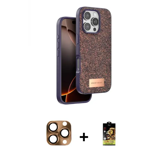 ieg™ iPhone 16 Pro Max Kılıf Vadi Klasik Serisi - Siyah Buffer Cam Ekran Koruyucu + Pers Alüminyum Kamera Lens - CLTM