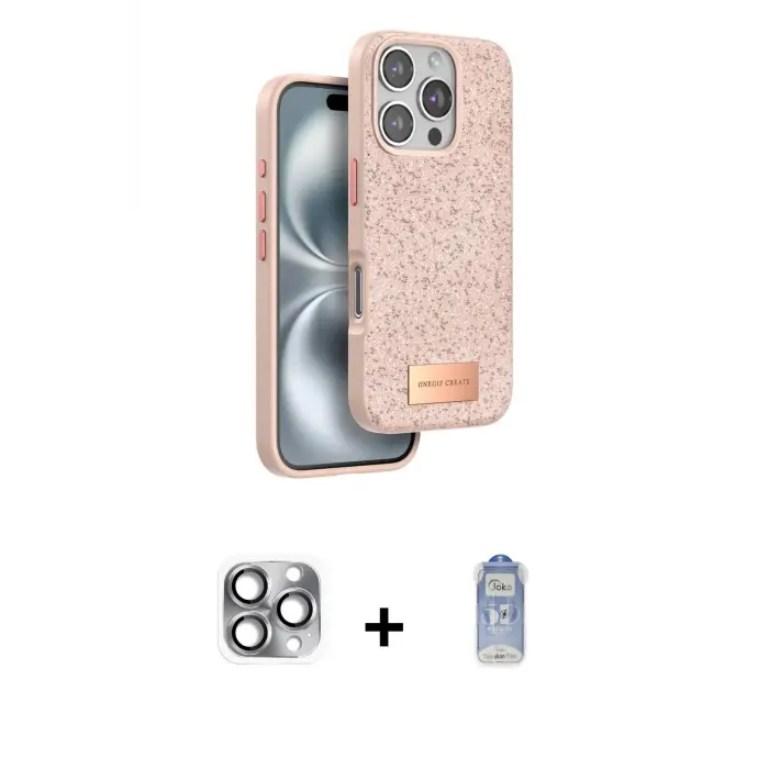 ieg™ iPhone 16 Pro Max Kılıf Vadi Klasik Serisi - Siyah Joko Magic 5D Cam + Pers Alüminyum Kamera Lens - GI