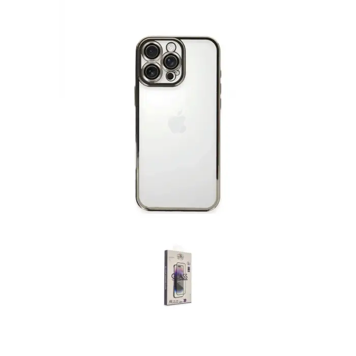 ieg™ iPhone 16 Pro Max Kılıf Vadi Minimal - Siyah Bilvis 3D Cam Ekran Koruyucu