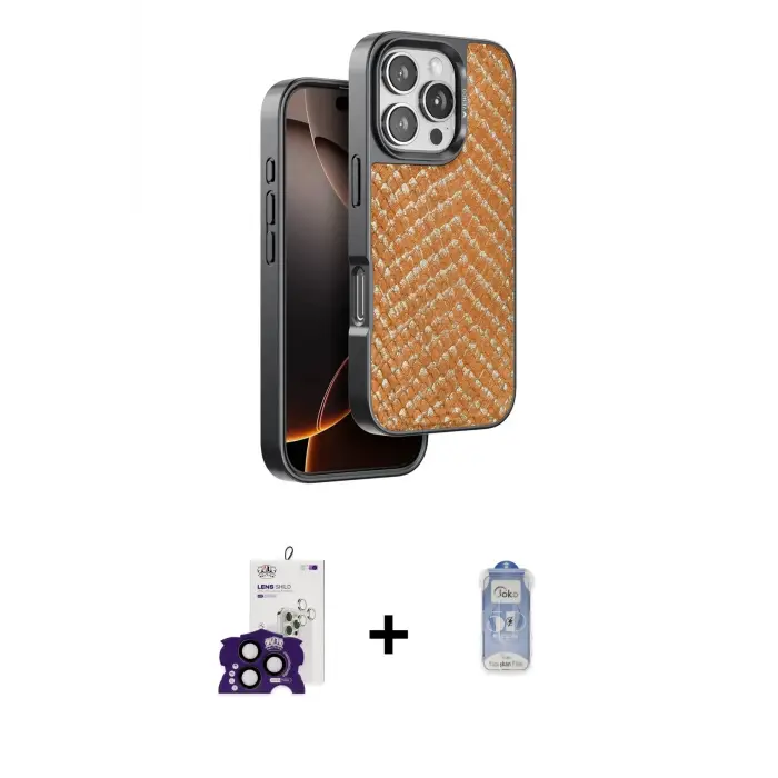 ieg™ iPhone 16 Pro Max Kılıf Vadi Özel Seri - Siyah Joko Magic 5D Cam + Bilvis Titan Kamera Lens - SH