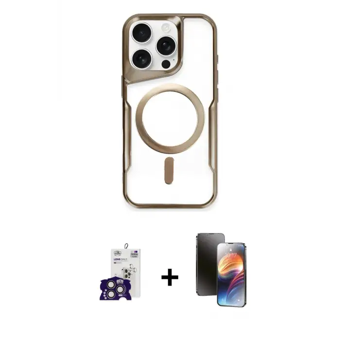 ieg™ iPhone 16 Pro Max Kılıf Yadigar Klasik Özel Seri - Siyah 3D Antistatik Mat Seramik Nano Ekran Koruyucu + Bilvis Titan Kamera Lens - TMGI