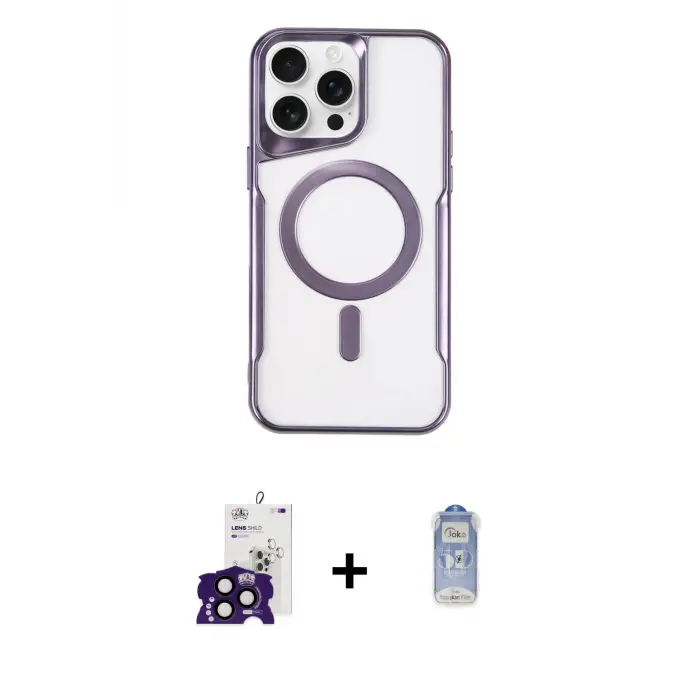 ieg™ iPhone 16 Pro Max Kılıf Yadigar Klasik Özel Seri - Siyah Joko Magic 5D Cam + Bilvis Titan Kamera Lens - SH