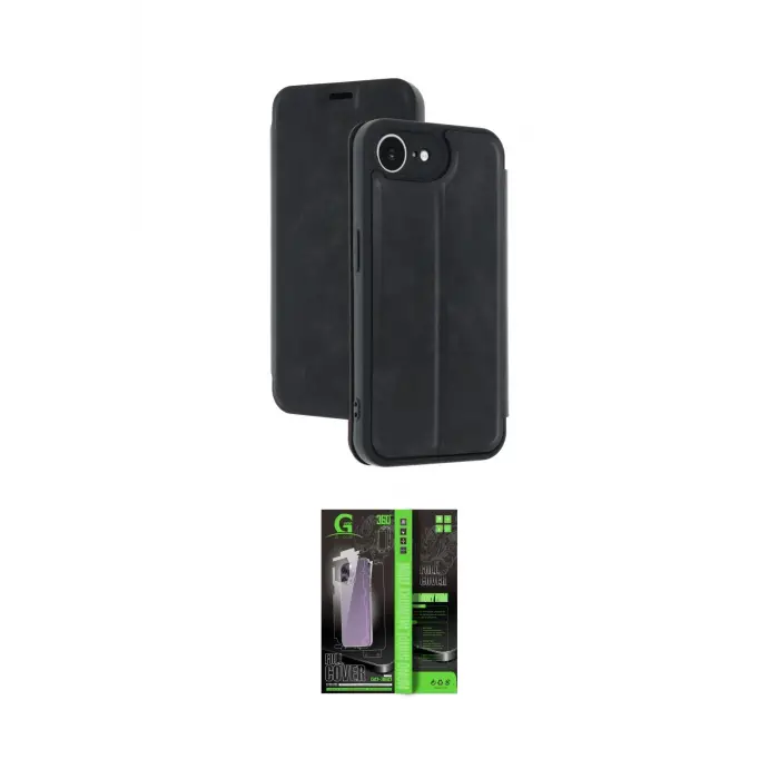 ieg™ iPhone 16E Kılıf Zirve Yansıma Serisi - Şeffaf 360 Full Body Arka Koruyucu