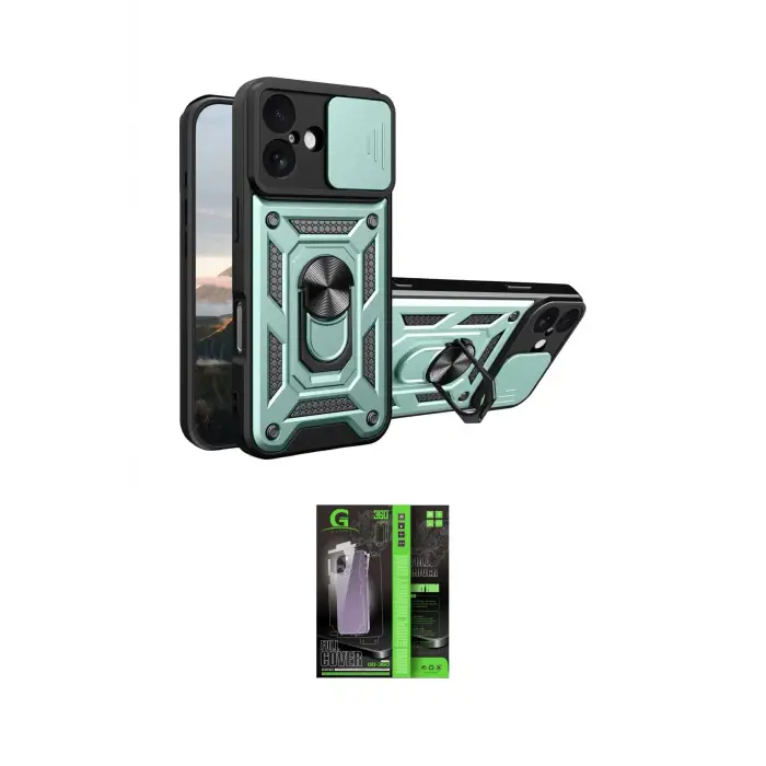 ieg™ iPhone 17 Kılıf Ahenk Klasik - Siyah 360 Mat Full Body Arka Koruyucu