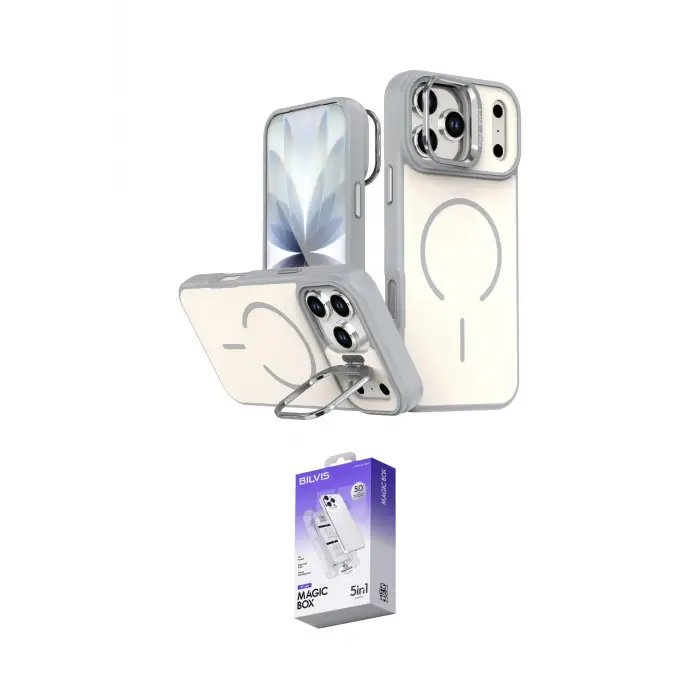 ieg™ iPhone 17 Pro Kılıf Çekirdek Klasik - Siyah Bilvis 5in1 3D Magic Cam Ekran Koruyucu