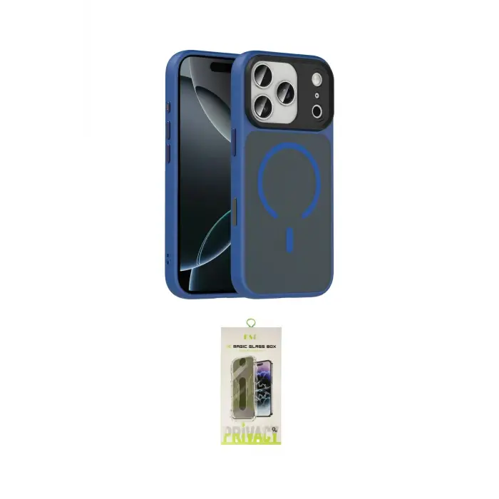ieg™ iPhone 17 Pro Kılıf Doruk Form Serisi - Siyah Joko Magic 5D Hayalet Cam
