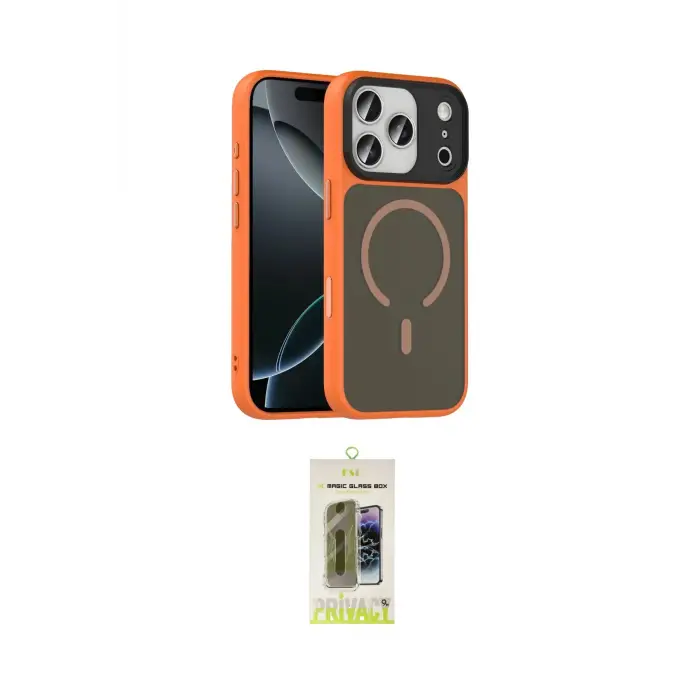 ieg™ iPhone 17 Pro Kılıf Doruk Form Serisi - Siyah Joko Magic 5D Hayalet Cam