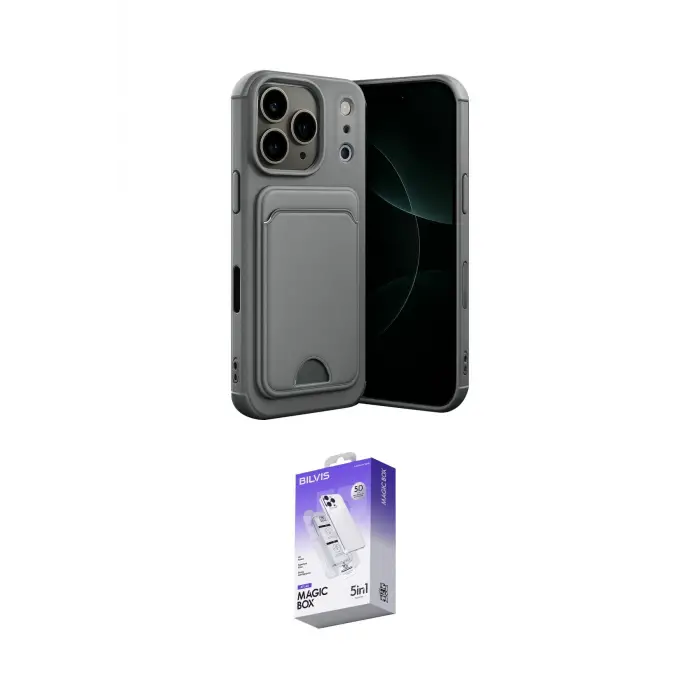 ieg™ iPhone 17 Pro Kılıf Vadi Çizgi Prime - Siyah Bilvis 5in1 3D Magic Cam Ekran Koruyucu