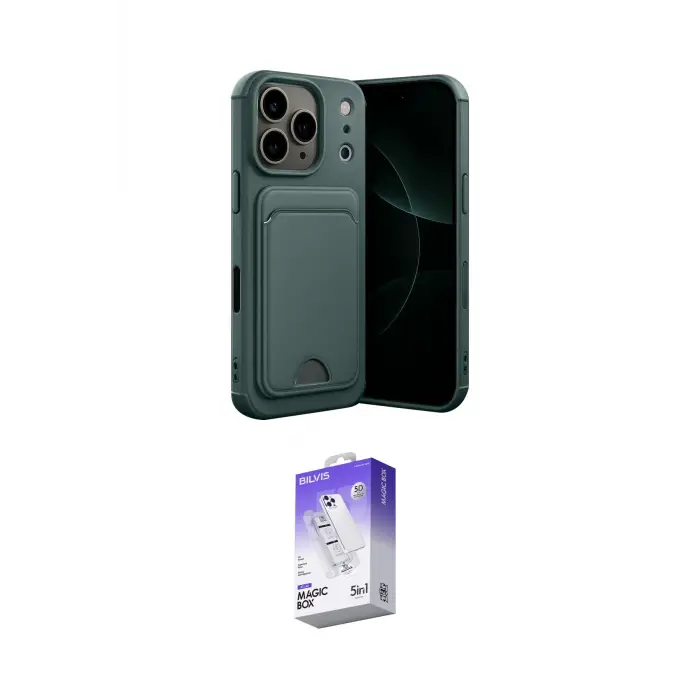 ieg™ iPhone 17 Pro Kılıf Vadi Çizgi Prime - Siyah Bilvis 5in1 3D Magic Cam Ekran Koruyucu