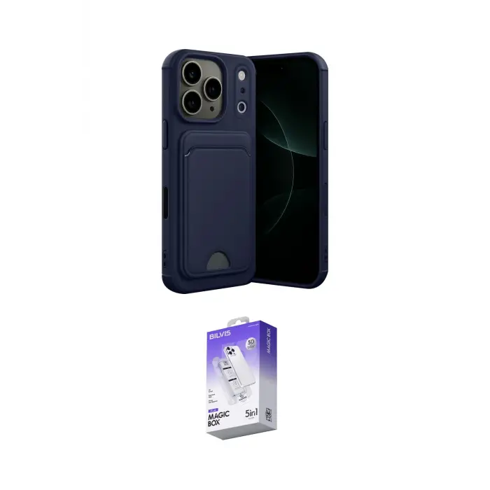 ieg™ iPhone 17 Pro Kılıf Vadi Çizgi Prime - Siyah Bilvis 5in1 3D Magic Cam Ekran Koruyucu