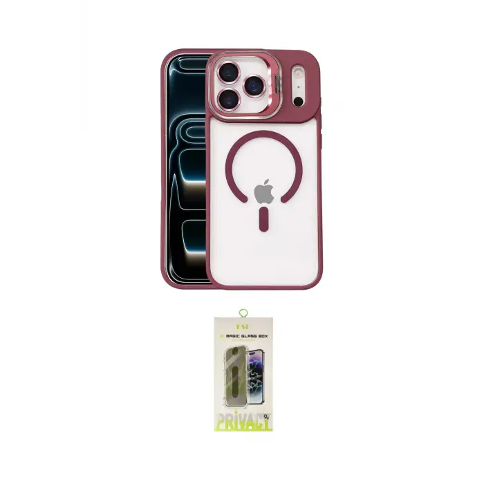 ieg™ iPhone 17 Pro Kılıf Yadigar Asil Koleksiyonu - Siyah Joko Magic 5D Hayalet Cam