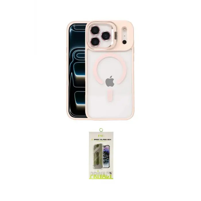 ieg™ iPhone 17 Pro Kılıf Yadigar Asil Koleksiyonu - Siyah Joko Magic 5D Hayalet Cam