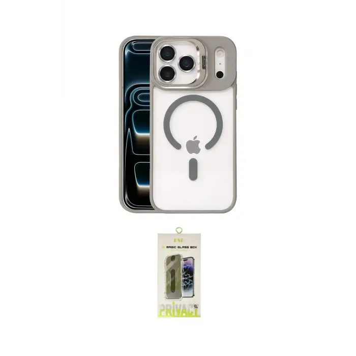 ieg™ iPhone 17 Pro Kılıf Yadigar Asil Koleksiyonu - Siyah Joko Magic 5D Hayalet Cam