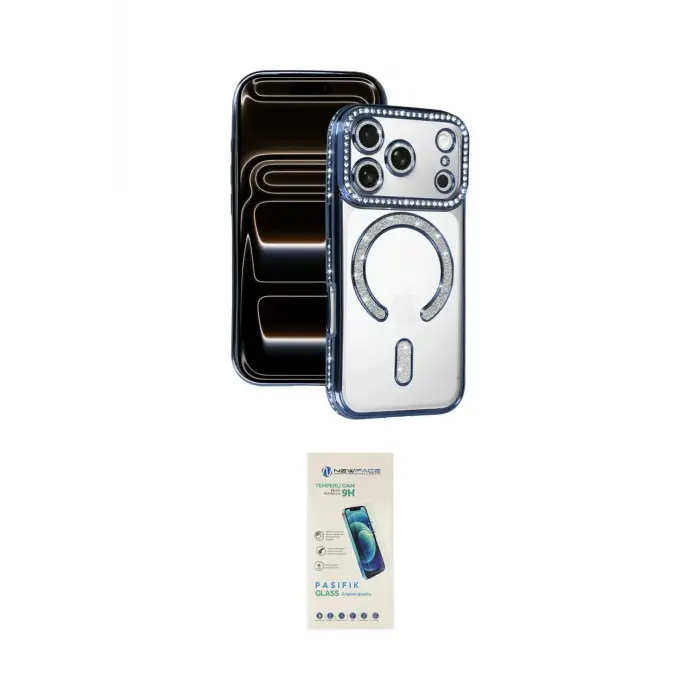 ieg™ iPhone 17 Pro Kılıf Zirve Doku Prime - Şeffaf Pasifik Cam Ekran Koruyucu