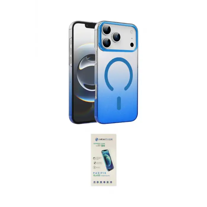 ieg™ iPhone 17 Pro Max Kılıf Ahenk Doku Özel Seri - Şeffaf Pasifik Cam Ekran Koruyucu