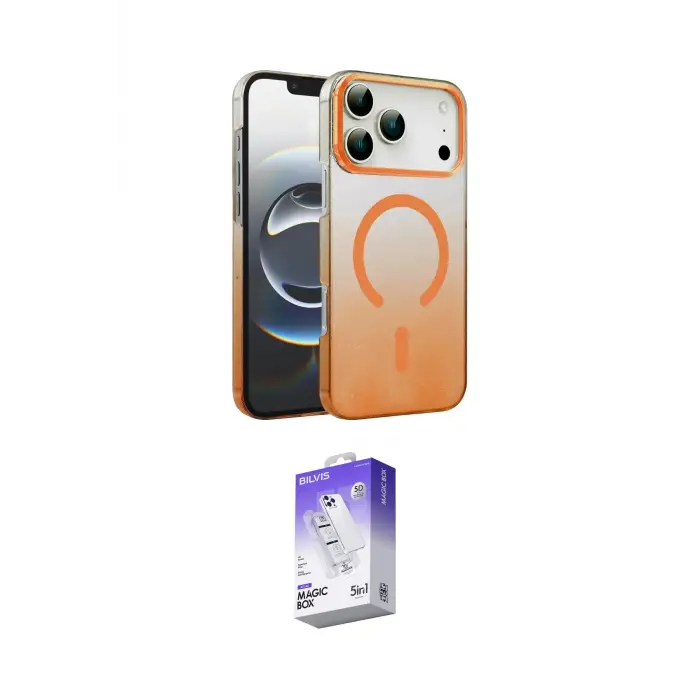ieg™ iPhone 17 Pro Max Kılıf Ahenk Doku Özel Seri - Siyah Bilvis 5in1 3D Magic Cam Ekran Koruyucu
