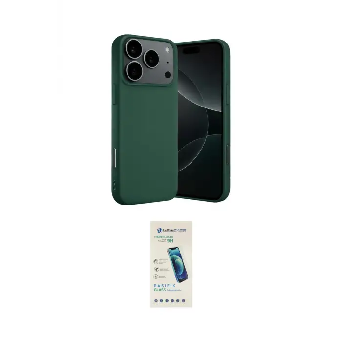 ieg™ iPhone 17 Pro Max Kılıf Ahenk Serisi - Şeffaf Pasifik Cam Ekran Koruyucu