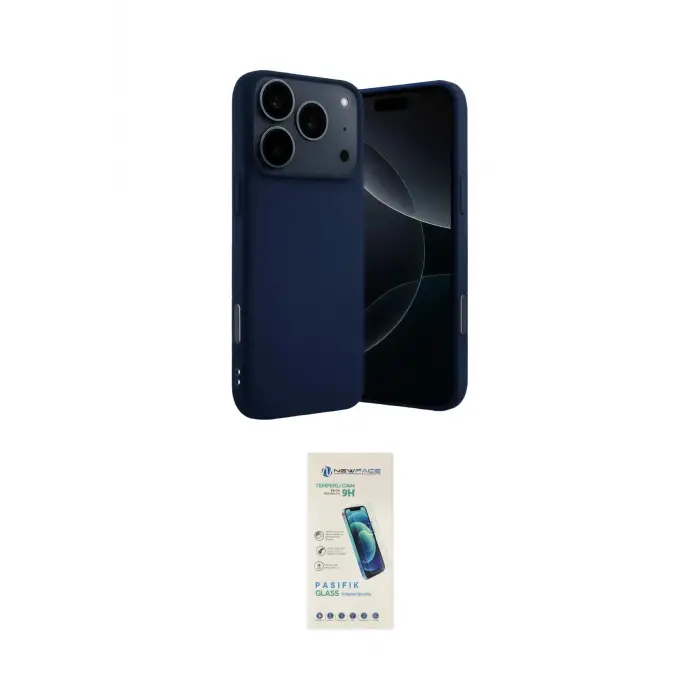 ieg™ iPhone 17 Pro Max Kılıf Ahenk Serisi - Şeffaf Pasifik Cam Ekran Koruyucu