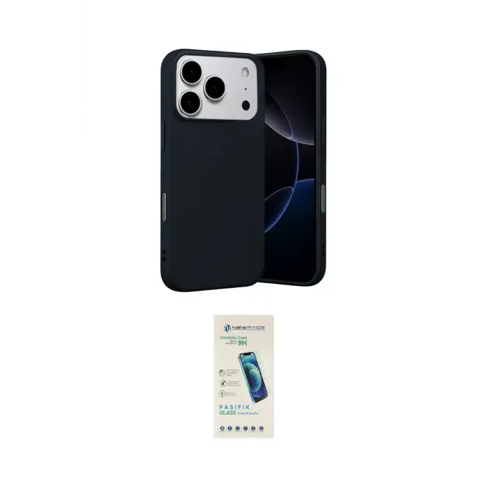 ieg™ iPhone 17 Pro Max Kılıf Ahenk Serisi - Şeffaf Pasifik Cam Ekran Koruyucu