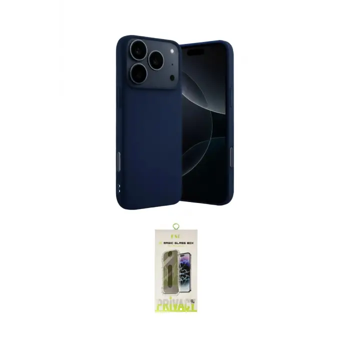 ieg™ iPhone 17 Pro Max Kılıf Ahenk Serisi - Siyah Joko Magic 5D Hayalet Cam