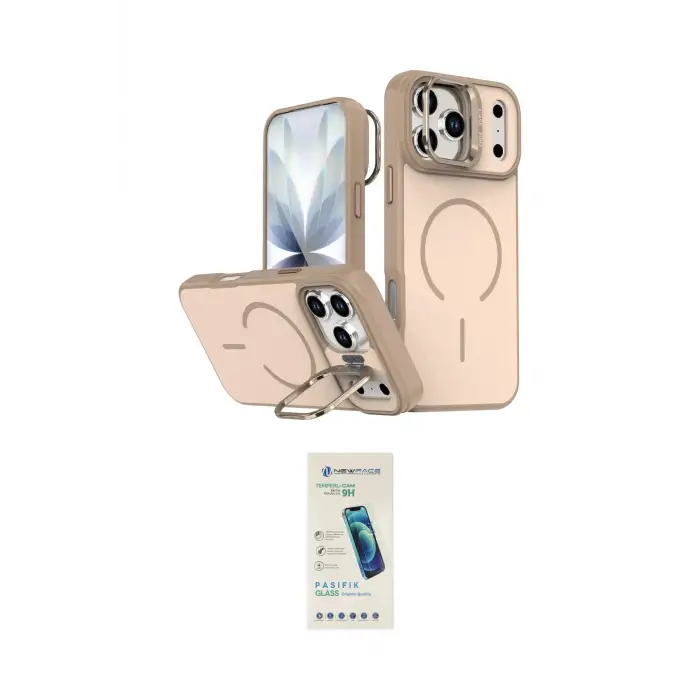 ieg™ iPhone 17 Pro Max Kılıf Çekirdek Klasik - Şeffaf Pasifik Cam Ekran Koruyucu