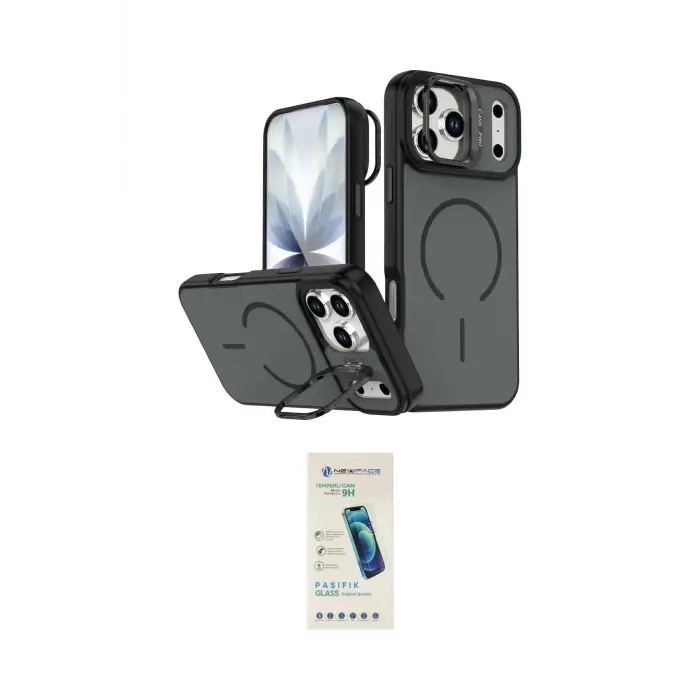 ieg™ iPhone 17 Pro Max Kılıf Çekirdek Klasik - Şeffaf Pasifik Cam Ekran Koruyucu