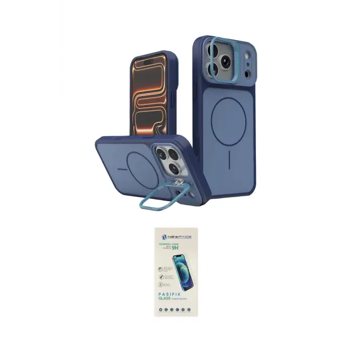 ieg™ iPhone 17 Pro Max Kılıf İz Modern Prime - Şeffaf Pasifik Cam Ekran Koruyucu