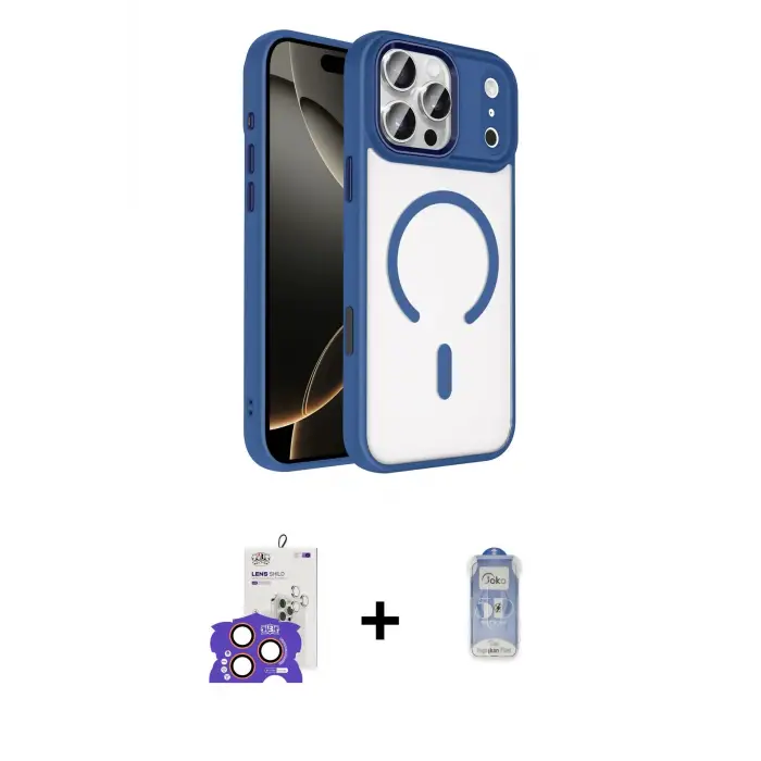 ieg™ iPhone 17 Pro Max Kılıf Kıvılcım Prime - Siyah Joko Magic 5D Cam + Bilvis Titan Kamera Lens - TU