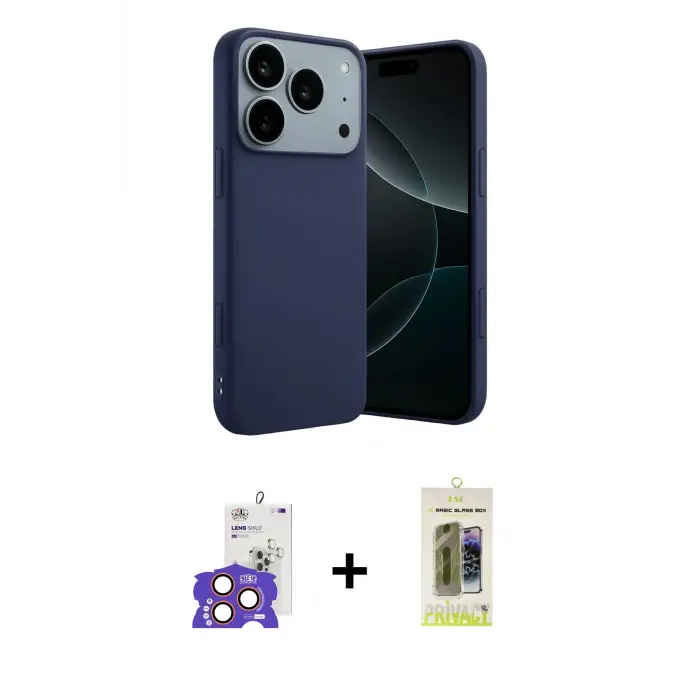 ieg™ iPhone 17 Pro Max Kılıf Kozmos Yansıma Özel Seri - Siyah Joko Magic 5D Hayalet Cam + Bilvis Titan Kamera Lens - TU