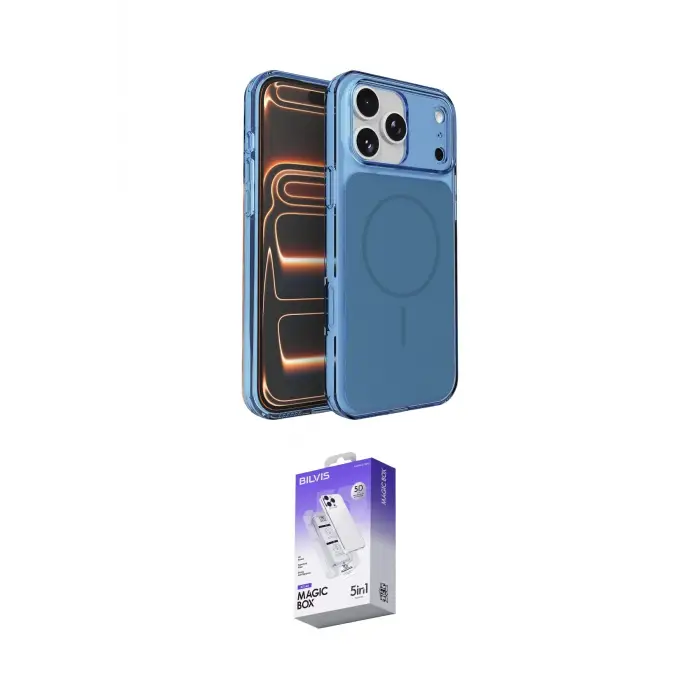 ieg™ iPhone 17 Pro Max Kılıf Kutup Doku Serisi - Siyah Bilvis 5in1 3D Magic Cam Ekran Koruyucu