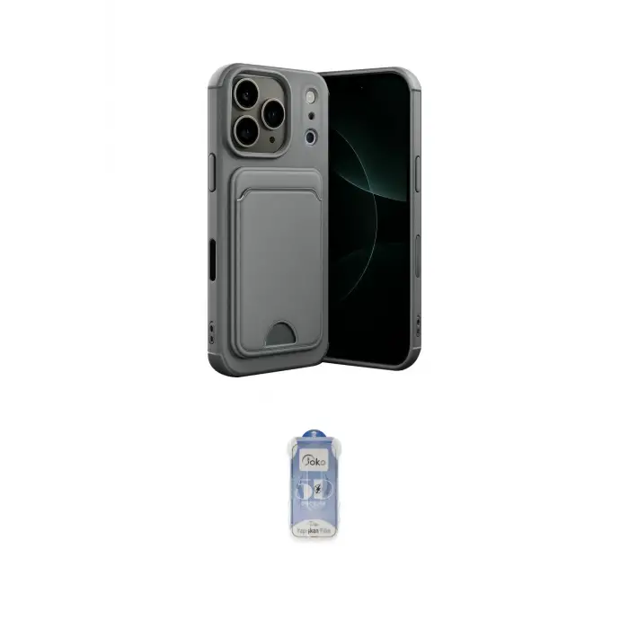 ieg™ iPhone 17 Pro Max Kılıf Vadi Çizgi Prime - Siyah Joko Magic 5D Cam