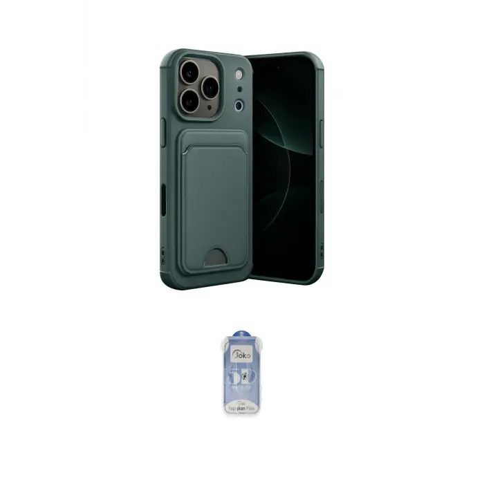ieg™ iPhone 17 Pro Max Kılıf Vadi Çizgi Prime - Siyah Joko Magic 5D Cam