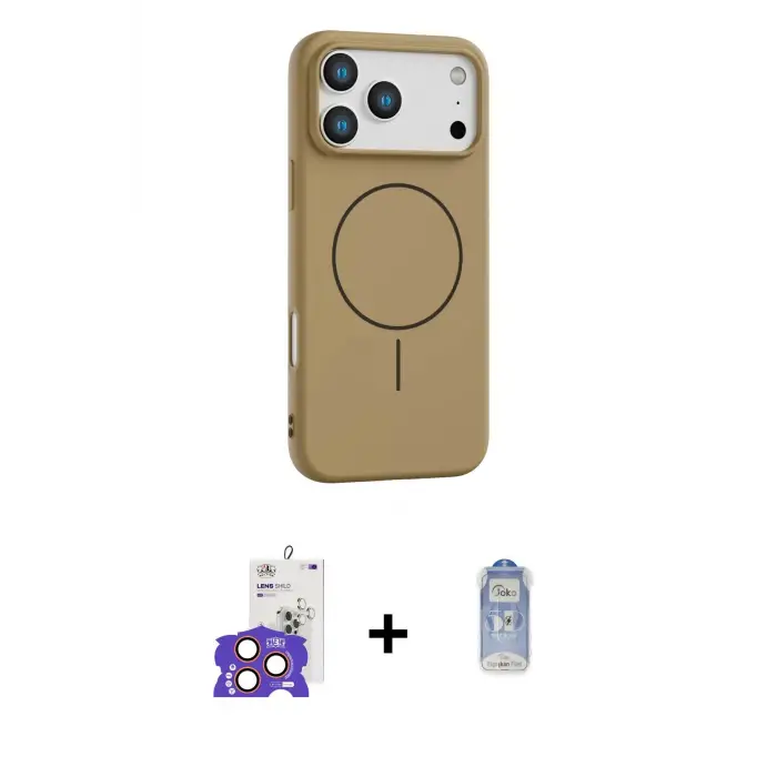 ieg™ iPhone 17 Pro Max Kılıf Yankı Form Serisi - Siyah Joko Magic 5D Cam + Bilvis Titan Kamera Lens - TU