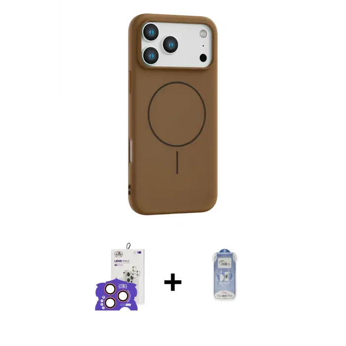 ieg™ iPhone 17 Pro Max Kılıf Yankı Form Serisi - Siyah Joko Magic 5D Cam + Bilvis Titan Kamera Lens - TU