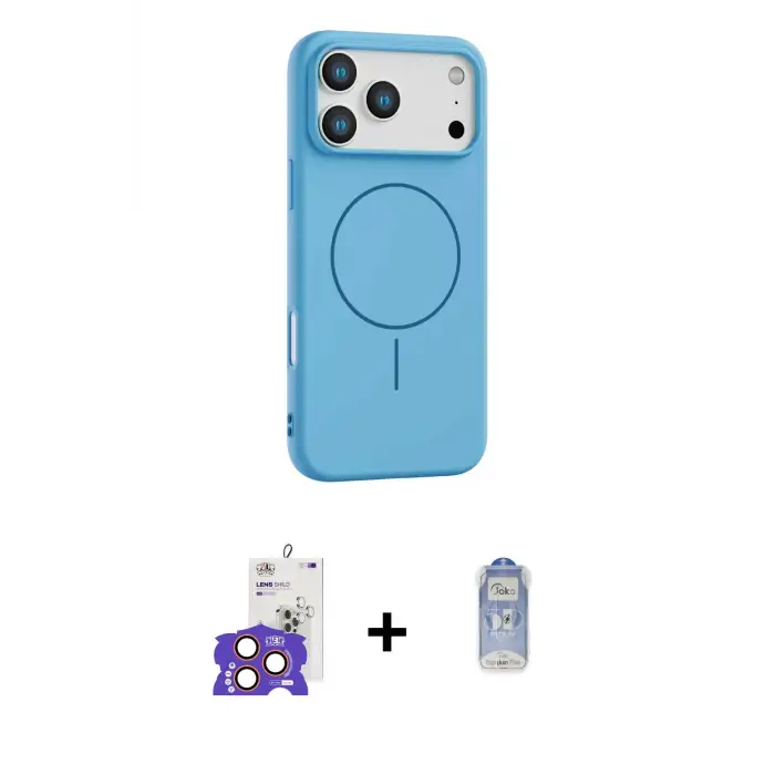 ieg™ iPhone 17 Pro Max Kılıf Yankı Form Serisi - Siyah Joko Magic 5D Cam + Bilvis Titan Kamera Lens - TU