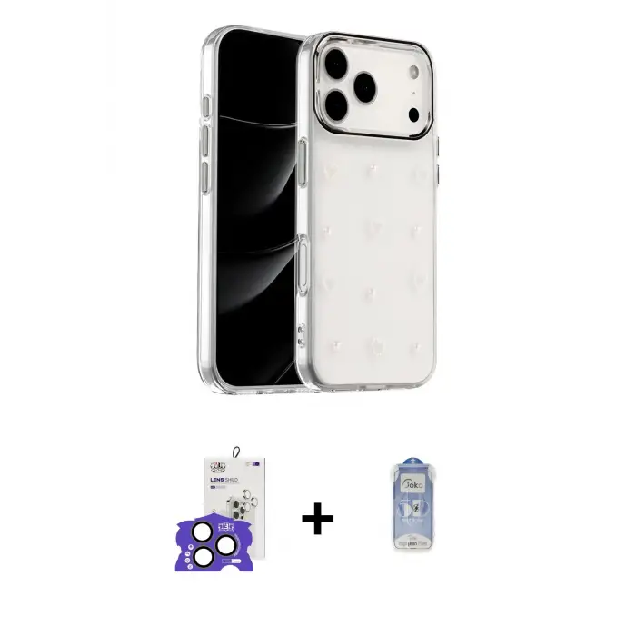ieg™ iPhone 17 Pro Max Kılıf Yörünge Form - Siyah Joko Magic 5D Cam + Bilvis Titan Kamera Lens - NLGY