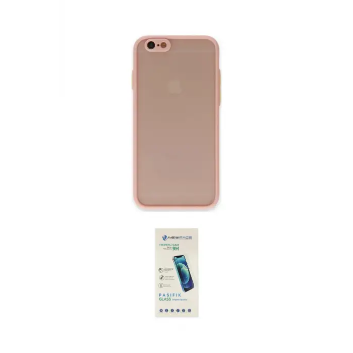 ieg™ iPhone 6 Kılıf Ahenk Çizgi Serisi - Şeffaf Pasifik Cam Ekran Koruyucu