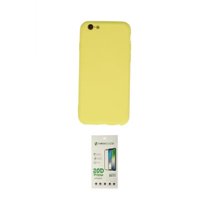 ieg™ iPhone 6 Plus Kılıf Ahenk Serisi - Siyah 20D Premium Cam Ekran Koruyucu