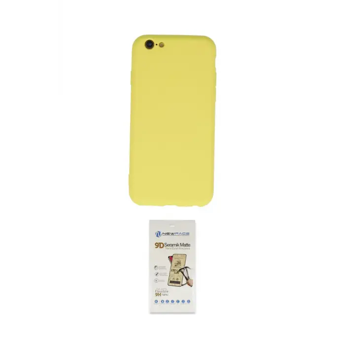 ieg™ iPhone 6 Plus Kılıf Ahenk Serisi - Siyah Mat Seramik Nano Ekran Koruyucu