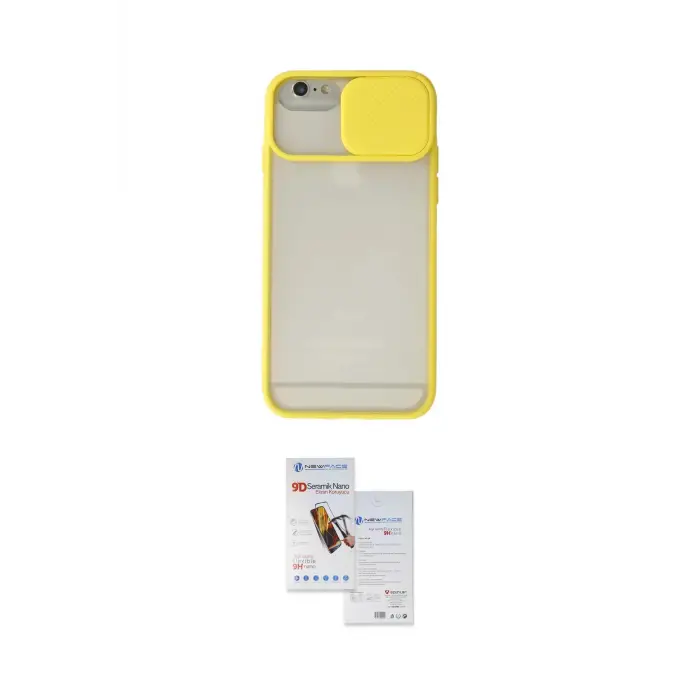 ieg™ iPhone 6 Plus Kılıf Vadi Çizgi - Siyah Seramik Nano Ekran Koruyucu