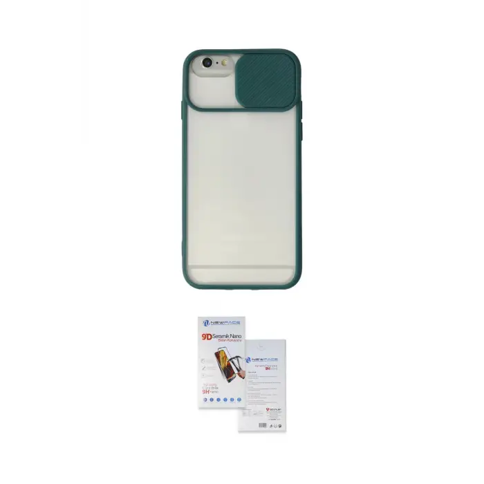ieg™ iPhone 6 Plus Kılıf Vadi Çizgi - Siyah Seramik Nano Ekran Koruyucu