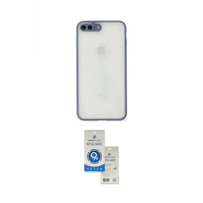 ieg™ iPhone 7 Plus Kılıf Ahenk Çizgi Serisi - Şeffaf Royal Nano Ekran Koruyucu
