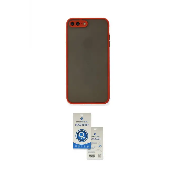 ieg™ iPhone 7 Plus Kılıf Ahenk Çizgi Serisi - Şeffaf Royal Nano Ekran Koruyucu