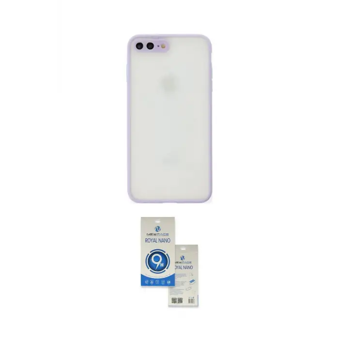 ieg™ iPhone 7 Plus Kılıf Ahenk Çizgi Serisi - Şeffaf Royal Nano Ekran Koruyucu