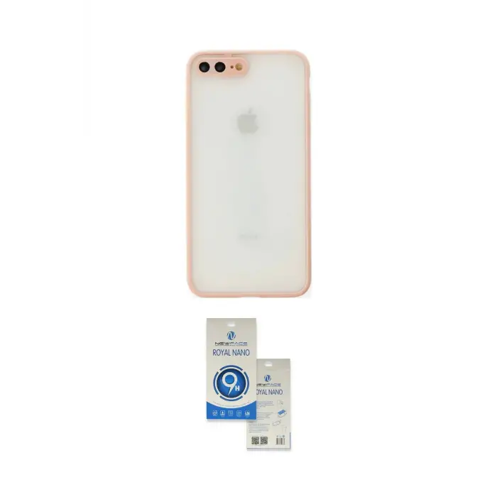 ieg™ iPhone 7 Plus Kılıf Ahenk Çizgi Serisi - Şeffaf Royal Nano Ekran Koruyucu