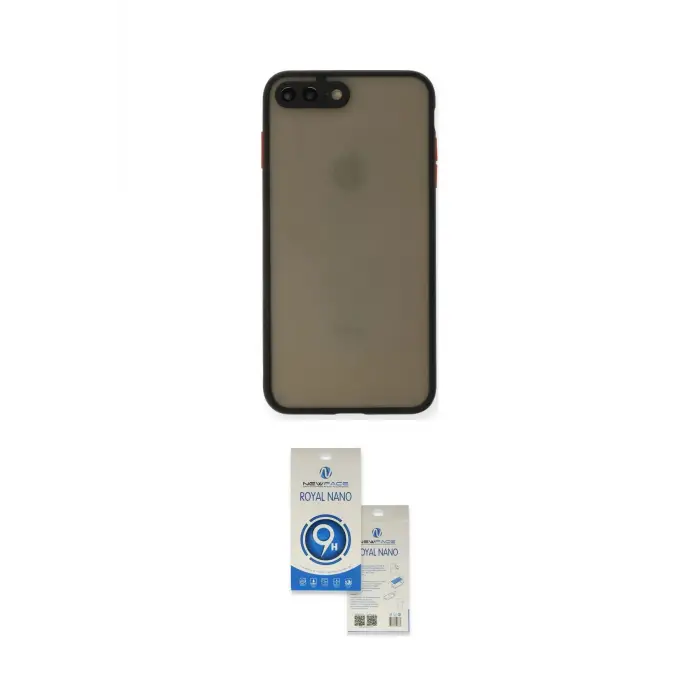 ieg™ iPhone 7 Plus Kılıf Ahenk Çizgi Serisi - Şeffaf Royal Nano Ekran Koruyucu