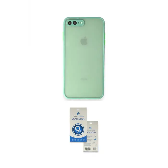 ieg™ iPhone 7 Plus Kılıf Ahenk Çizgi Serisi - Şeffaf Royal Nano Ekran Koruyucu