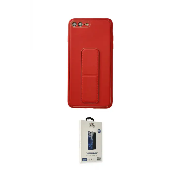 ieg™ iPhone 7 Plus Kılıf Akış Doku - Siyah Bilvis Hayalet Cam Ekran Koruyucu
